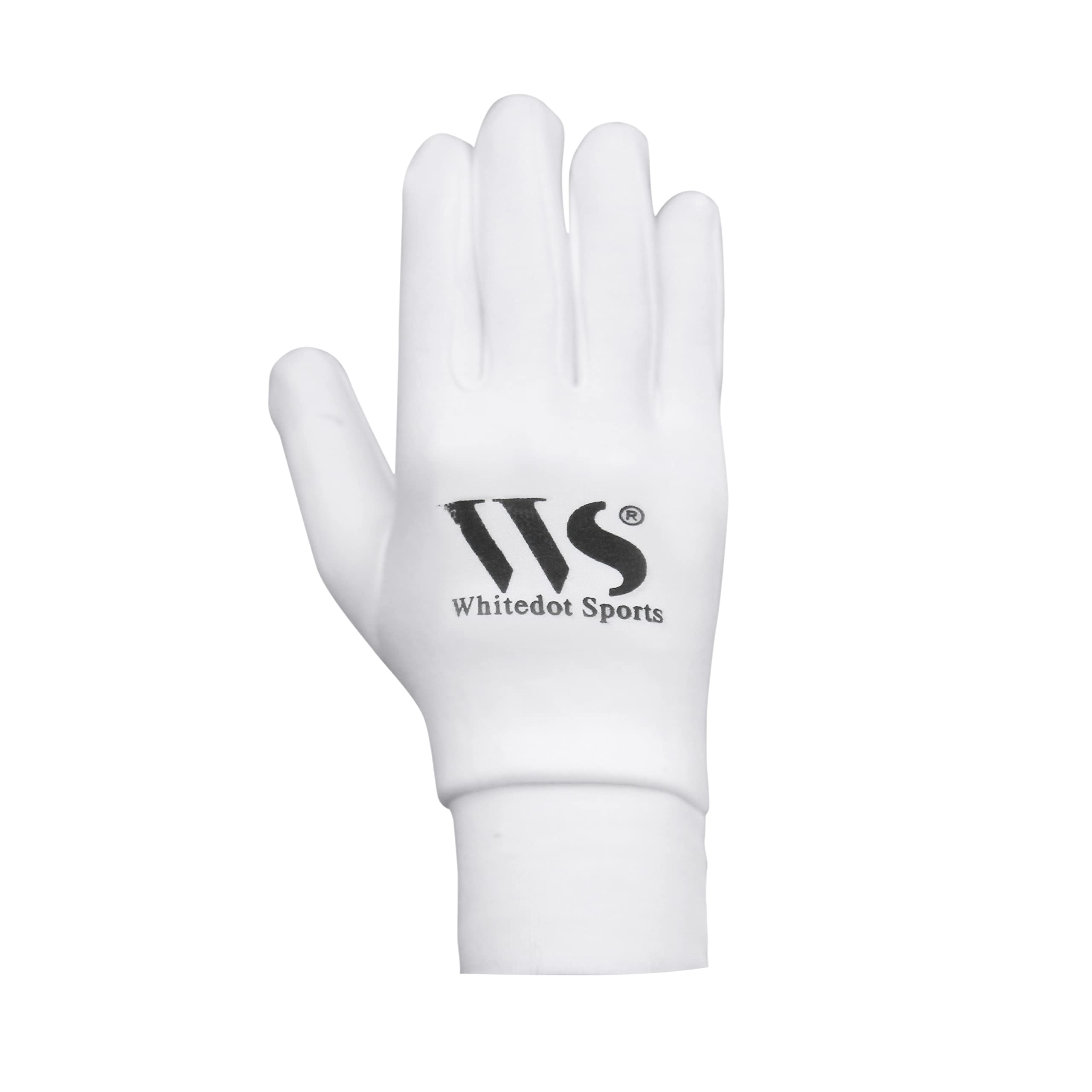 Whitedot Sports Dot 2.1 Cotton Cricket Batting Inner Gloves (Boys/Small, Full Finger, White) 3