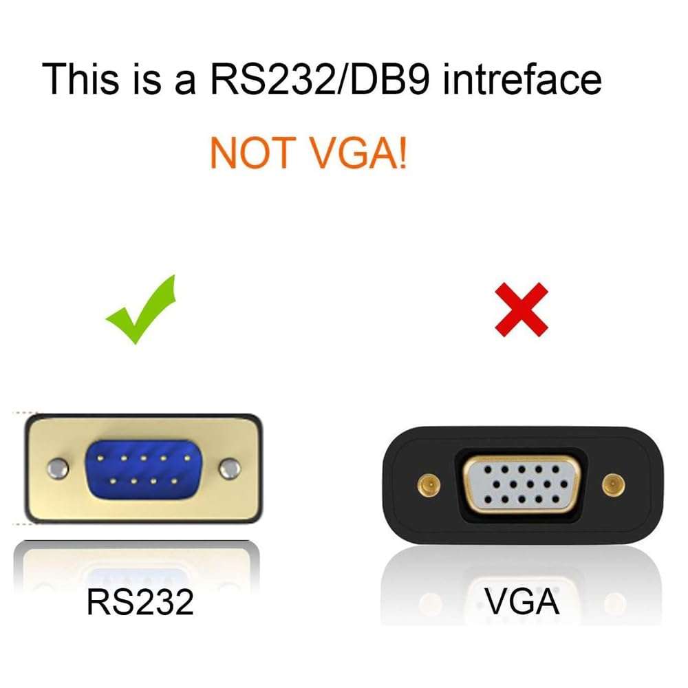 Feanteek USB to RS232 Adapter Cable UT232R-200 with FT232R Chip USB to DB9 Serial Cable for Windows 11,10, 8, 7, Vista, XP,Linux and Mac OS(2M) 6