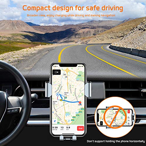 VANMASS Wireless Car Charger Mount, Automatic Clamping Gravity Sensor Car Phone Mount, 10W 7.5W Qi Fast Charging Air Vent Phone Holder Compatible with S10 S9 Note 10 9, Phone 11 Pro Max Xs XR X 8 5
