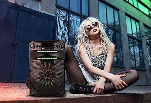 QFX PBX-1210 12" Bluetooth Rechargeable Speaker with 12" Woofer and Smart App Control 3
