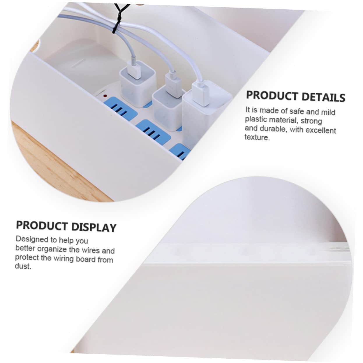 KONTONTY 2pcs Cable Organizer Storage Box for Charging Cables Wire Storage and Bundling Device Power Line Box Elegant Design 3