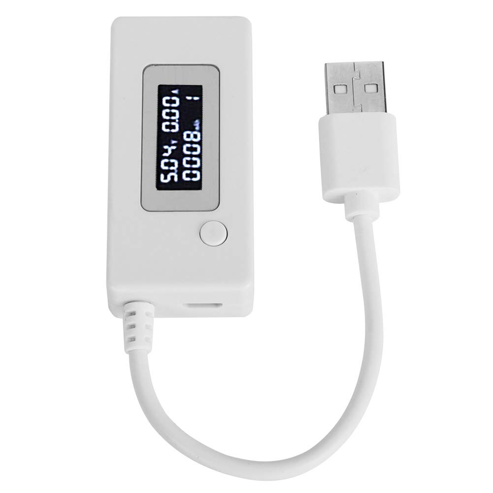 Mavaol USB Voltage Tester, LCD Display, Accurate Voltage, Current, Capacity Measurement, Monitor for Smartphones, Tablets, Power Banks and Devices (White) 1