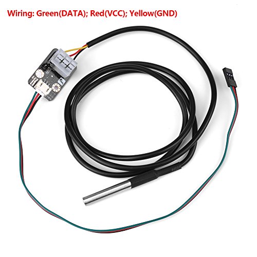 Hilitand DS18B20 Water Temperature Sensor Adapter Transducer Module with Waterproof Probe Pluggable Terminal Adapter 4