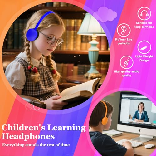 GDBOMA Type C Headphones Bulk for Classroom School Kids 20 Pack,USB C Wired Headphones for School Phone Tablet Laptop PC Online Class Meeting Web Conference Practice Test Mixed Colors(B) 6