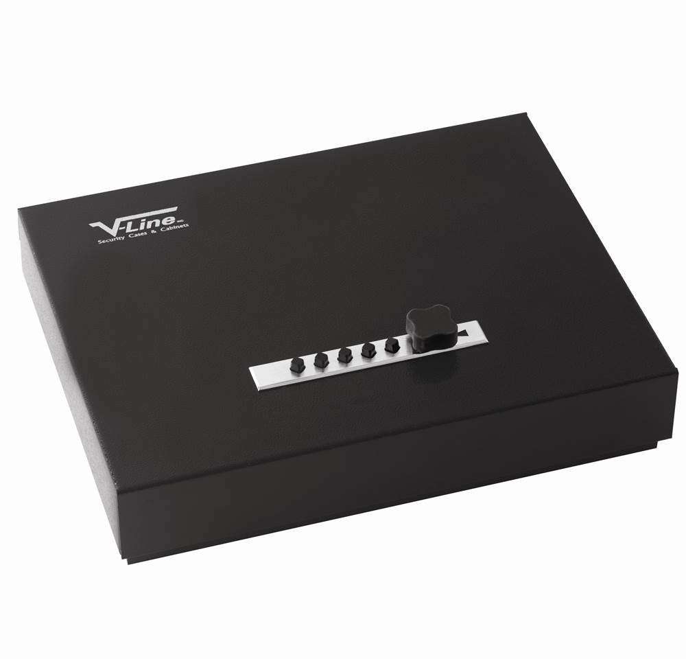 V-Line 2912-S Top Draw Security Case (Black), 12.5" L x 9.5" W x 2.5" H 1