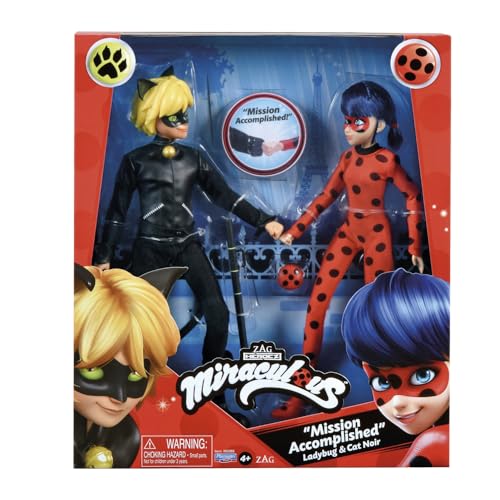 Miraculous Ladybug Mission Accomplished Ladybug & Cat Noir 2-Pack Dolls by Playmates Toys 1