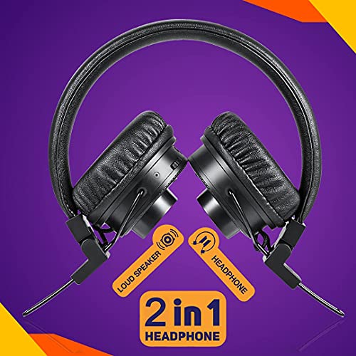 Zoook Jazz Duo 6 in 1 Wireless Bluetooth Headphone with Mic (Black) (ZK-ZB-Jazzduo) 4