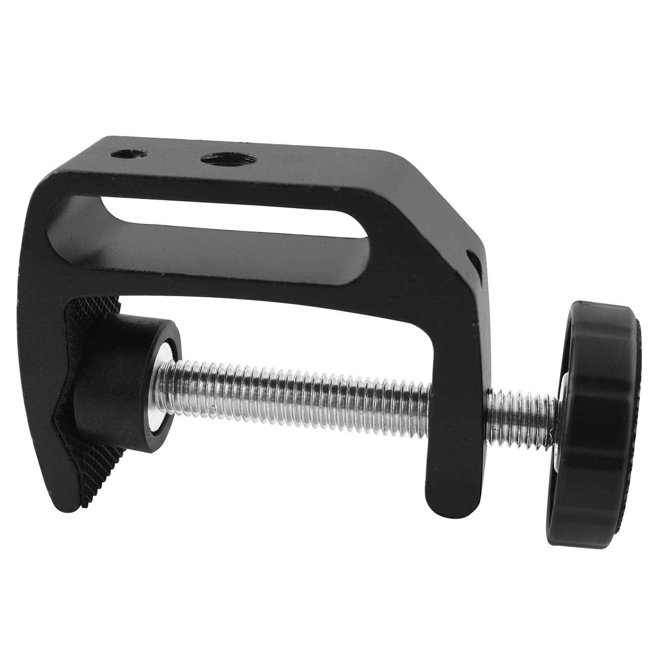 LQ Industrial Aluminum Alloy C-shaped Desktop Clamp Bracket Small Size Universal C-shaped Flash Camera Tripod Photography Stand for Desktops Office Desks Benches Workbenches and Pillars 4