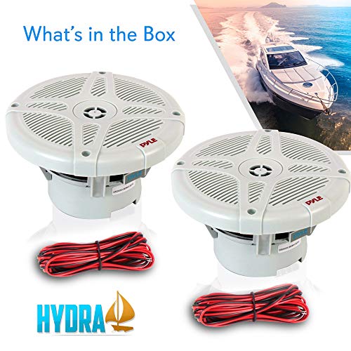 Pyle 6.5 Inch Marine Speakers - Coaxial 2-Way Waterproof Component Speaker Pair | Audio Stereo Sound System with Wireless RF Streaming Support | 6.5" in, 600 Watt PLMRF65SW 5