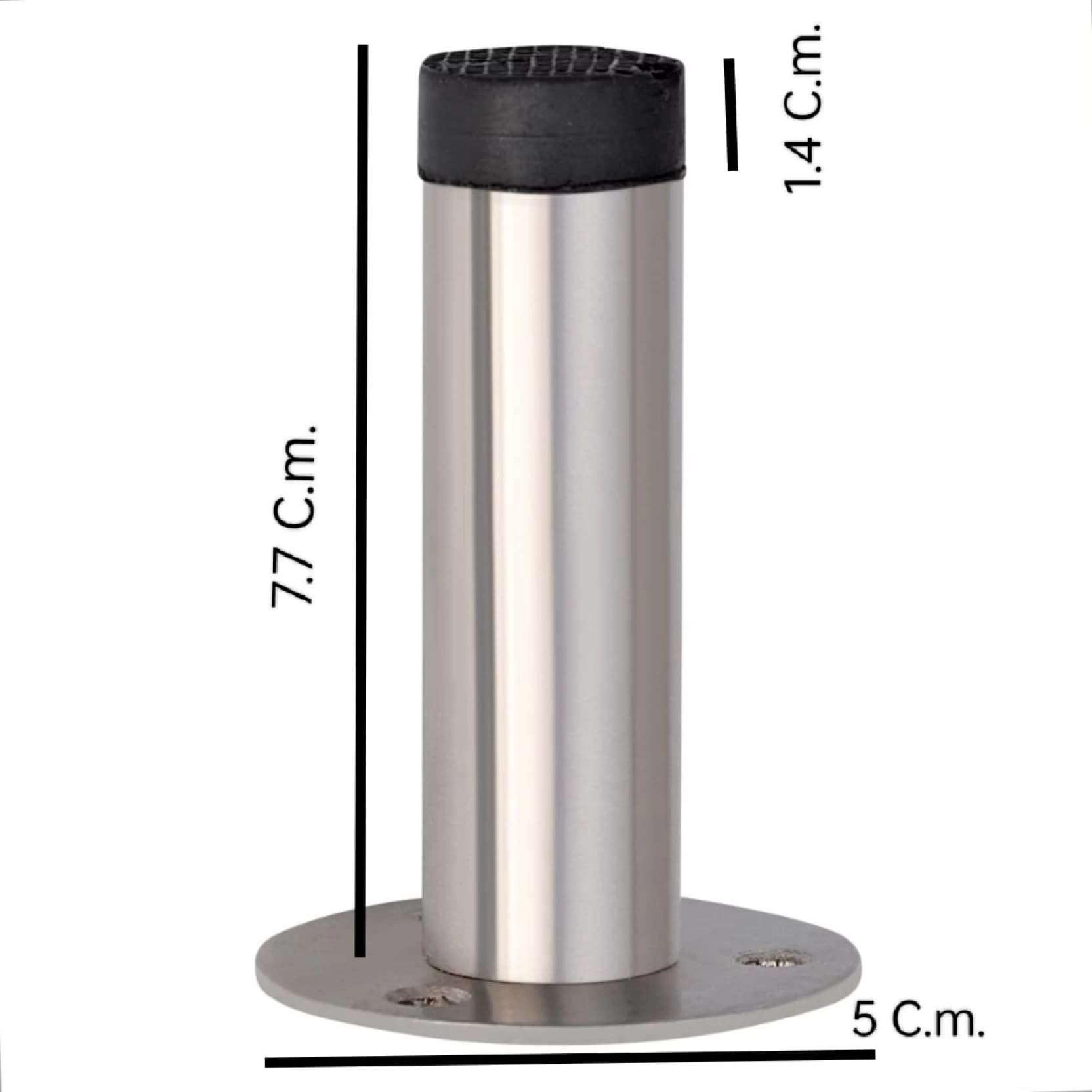 Nexon Hardware Stainless Steel Wall Mounted Door Stopper with Rubber Tip (Set of 10) 4