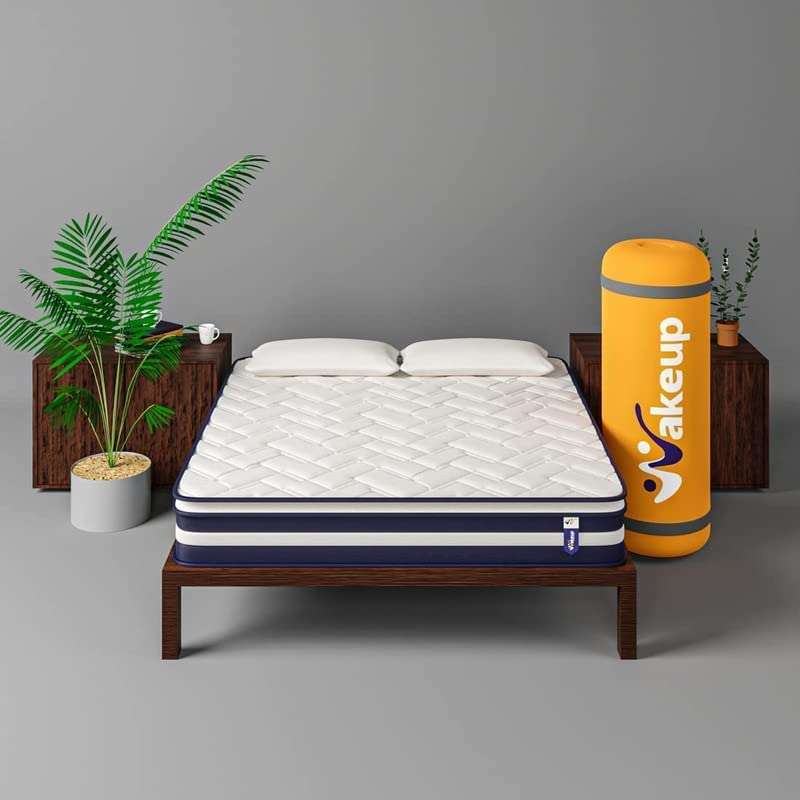 Wakeup Smart Tech Pillow Top Hybrid 8-inch Orthopedic Memory Foam and Pocket Spring Mattress (72x72x8 inch),King Size 3