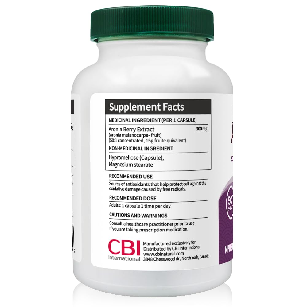 CBI Natural Aronia 50:1 Extract, 15000 mg Strength, 120 Vegan Capsules, 4-Month Supply 3
