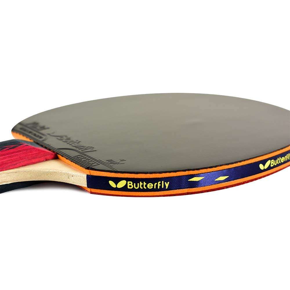 Butterfly B303FL Shakehand Table Tennis Racket China Series Racket and Case Set with A Combination Smooth & Pips-Out Rubber Recommended for Beginning Level Players 5