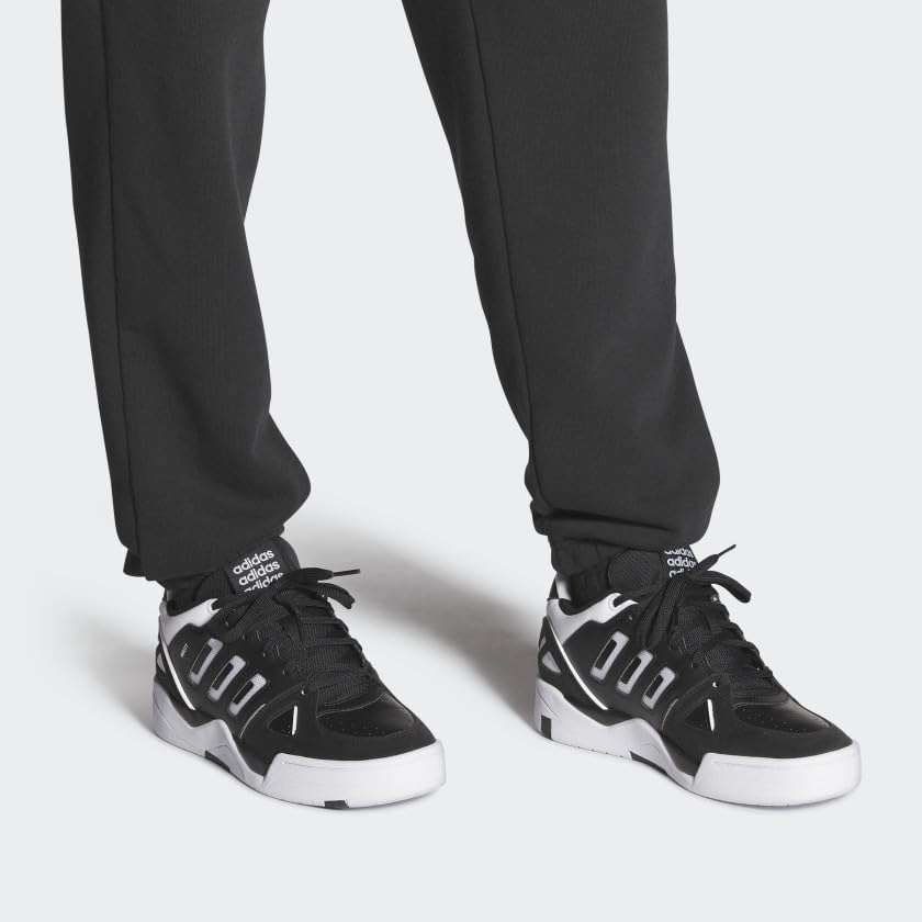 adidas Men's Midcity Low Top, Black/White/Black, 9 3