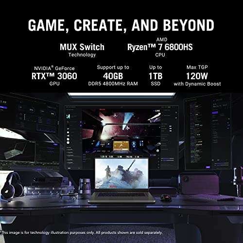 ASUS ROG Zephyrus G15(2022), 15.6" (39.62 cms) 2K WQHD 240Hz/3ms, AMD Ryzen 7 6800HS, 6GB RTX 3060, Gaming Laptop (16GB/1TB SSD/90WHrs Battery/Windows 11/Office 2021/Gray/1.9 Kg), GA503RM-LN143WS 4