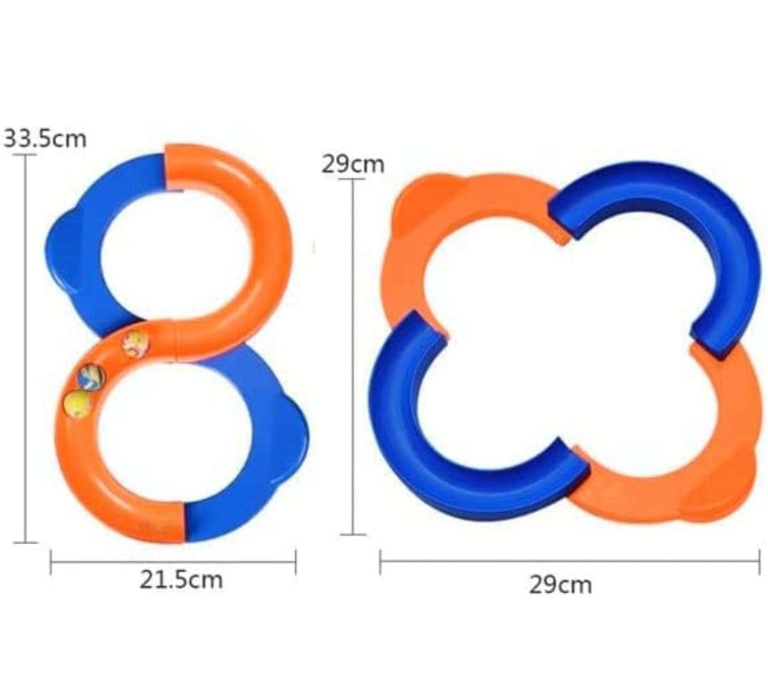 JAPSI 8 Shape Infinite Loop Balancing Track Toy | Creative Track with 3 Bouncing Balls for Kids | Best Hand-Eye & Brain Coordination Developing Game | Indoor Games for Kids | Multicolor 5