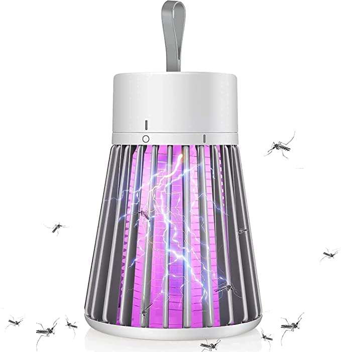 Flowtron Indoor Insect Trap: Eco-Friendly Electronic UV LED Mosquito Killer for Bug, Trap Lamp, Fruit Fly, Screen Protector - UV Light Lamp, Trap Flying Bugs -Child Safe, Non-Toxic (Grey & White) 1