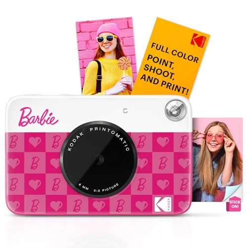 Kodak x Barbie Printomatic Full-Color Instant Print Digital Camera Barbie Starter Bundle (Iconic Style)+ Barbie Deluxe Camera Case + Zink Paper (20 Sheets) 2
