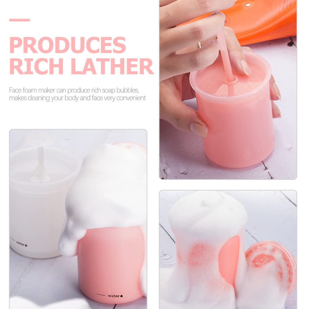 FRCOLOR 30pcs Face Wash Foam Maker Manual Facial Foam Cup Form Whip Maker Rich Cream Bubble Maker Skincare Tool for Travel Household 5