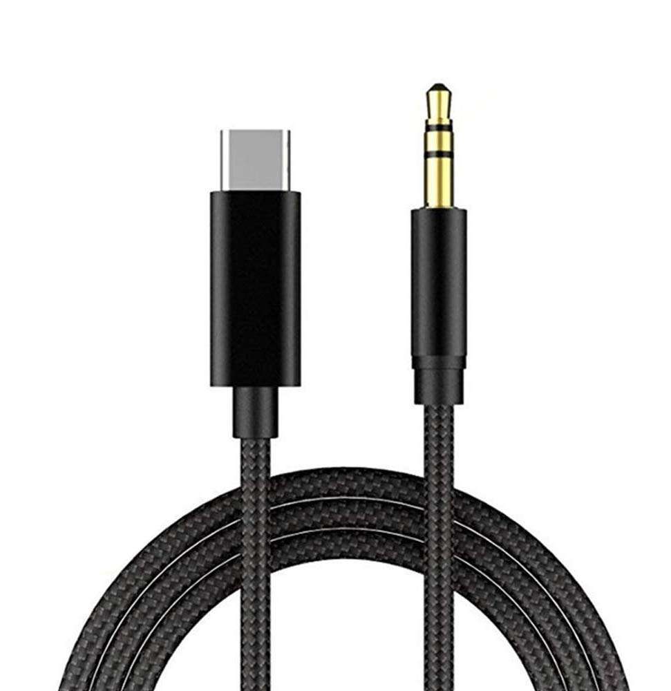 OJOS - USB C to 3.5 mm Audio Aux Cord Male Audio Aux Jack Cable for iPad 2019/2019, Macbook, Google Pixel 3 2 XL, Galaxy S10 S9 S8 Note 9 8, HTC U11 U12, Moto Z2, LG(3.3FT) Black 1