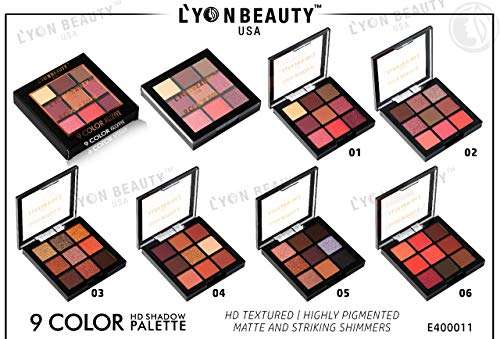 Lyon Beauty USA, 9 COLOR HD Eye Shadow Palette 2