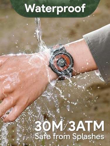 EUTOUR Watches Men's Watch Magnet Watch No Glass Ball Bearing Quartz Wristwatch for Men with Wood Bracelet -40mm 6