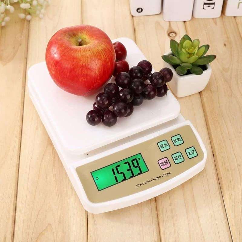 DP Enterprise 10kg Vegetable Kitchen Weighing Scale SF 400A with Adapter (Off-White) 3