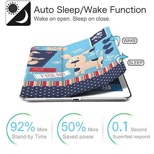 DuraSafe Cases for iPad 9.7 inch Old Model 4 3 2 Gen PC Case A1458 MD513HN/A A1416 MC705HN/A MD328HN/A MD336HN/A A1395 MC769HN/A MC954HN/A MC979HN/A A1459 MD514HN/A MD511HN/A MD515HN/A - Puppy Friend 3