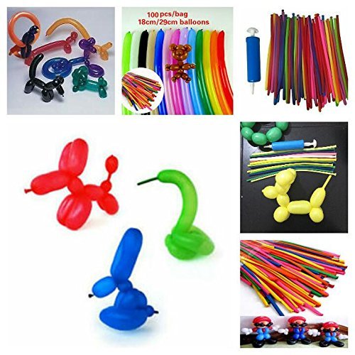 Breewell New Funky Modeling Animal Twist Tying Making -Kids (100 Pcs Balloon with 1 Pump) 4