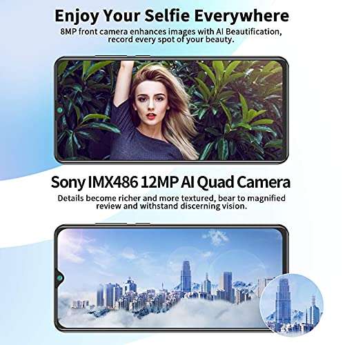 CUBOT Unlocked Cell Phones(8GB/128GB), Note 20 Pro Smartphones, 6.5" HD+ Display, Quad Camera, 4200mAh Battery, Android 10, Dual SIM 4G Budget Phone, US Version, Black 5