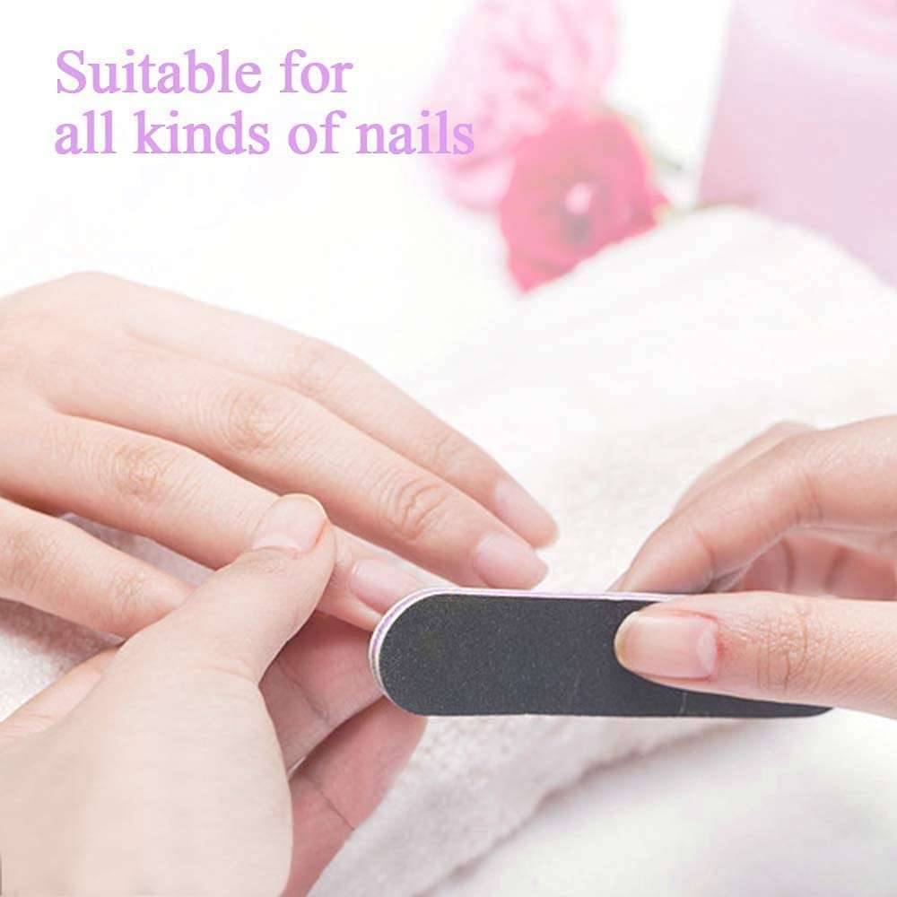 HapDop Buffers Nail Files Set Professional Double Sided Emery Boards Manicure Tools Kit Rectangular Art Care Buffer Block Tools 100/180 Grit for Home and Salons Use 4