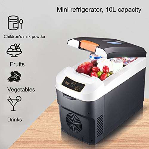 Mini Refrigerator, Practical Car Refrigerator, Digital Display Dual-Use Intelligent Portable for Home Office Car(Pink) 4