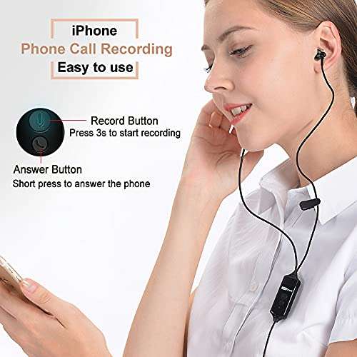 Waytronic Call Recorder Earphone - Suitable for Mobile Phone Headset, Skype, Facebook, WhatsApp - Video & Audio Record (with Connector) 6