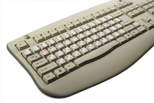KOREAN-ENGLISH NON-TRANSPARENT KEYBOARD STICKERS ON MATTE WHITE BACKGROUND 6
