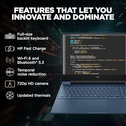 HP Victus Special Edition, 12th Gen Intel Core i7-12650H, 4GB RTX 3050A GPU, 15.6-inch (39.6 cm), FHD, IPS, 144Hz, 16GB DDR4, 1TB SSD, Backlit KB, 9ms Response time (MSO, Blue, 2.29 kg), fa1389TX 6