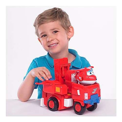 Super Wings 7" Donnie's Dozer Playset with 2" Transform-a-Bot Donnie Mini Figure, Transforming Airplane Toy Vehicle, Plane to Robot, Birthday Gift For Preschool Kids 3 4 5 year old Boys And Girls 2