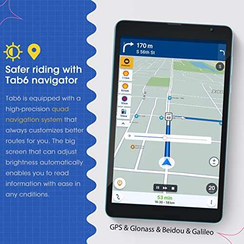 Blackview Tablet 8 inch Android Tablet, Tab6 Android 11 Tablet, 2.0GHz Quad-Core Processor, 3GB RAM 32GB ROM Gaming Tablet, 1280×800 HD IPS Display, 5580mAh Battery, 2.4G+5G Dual WiFi Bluetooth 5.0 6