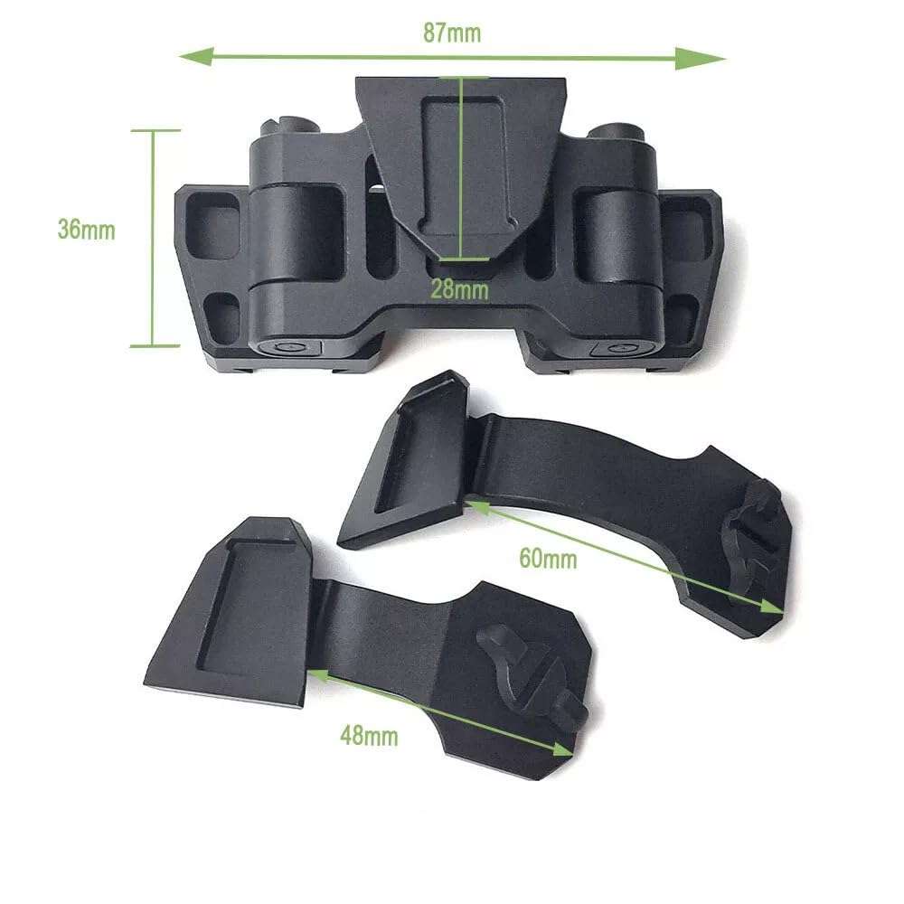okyass Dual PVS14 Night Vision Bridge Mount NVG J Arm Helmet Mount for Binocular Anodized Metal 3