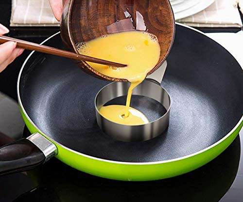 Dynore Stainless Steel Round Egg Ring Large- 6 inch 2