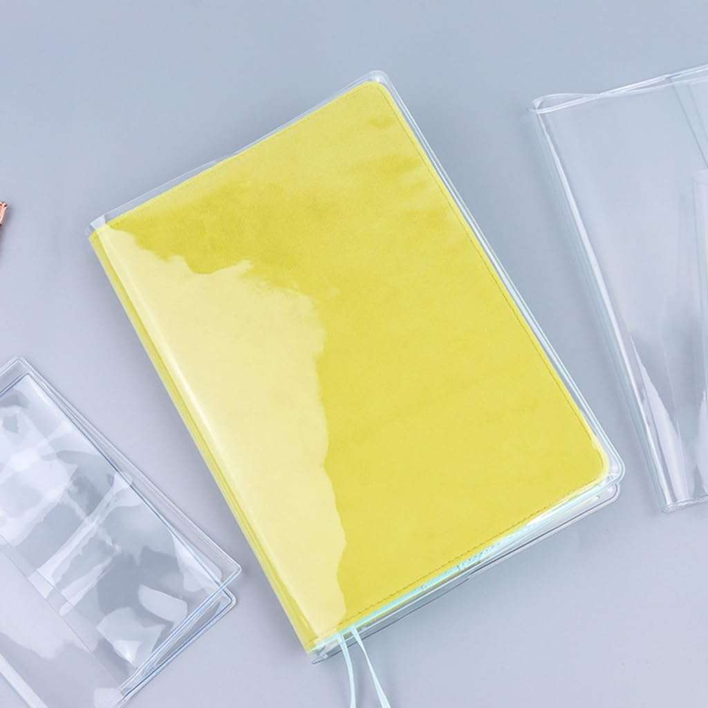 Psdndeww Transparent PVC Book Sleeve/BooK Binder Notebook Waterproof Fit for Most Planner Binder Scrapbook 4
