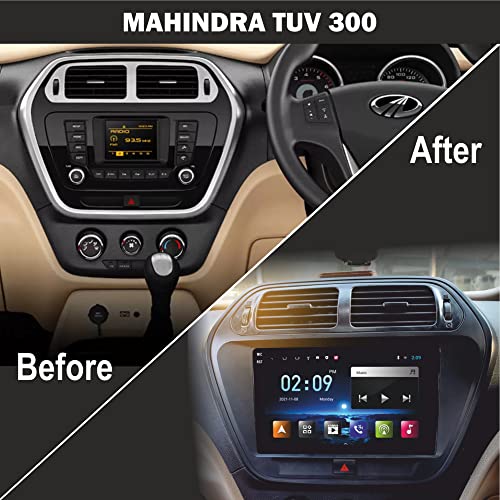 Trony 9 Inches Newly Launch Advanced Car Radio Receiver Android 10 System for Mahindra XUV300 with 2GB/16GB RAM & ROM with Wired Apple Carplay and Android Auto 2