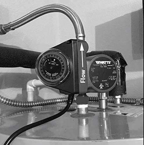 Watts Hot Water Recirculation System with Programmable Timer for Tank Water Heaters, Instant Hot Water, 120V Pump, 10 ft Cord, 2 Adapters, Sensor Valve, Mounting Screws, 2 Supply Lines (0955800) 5