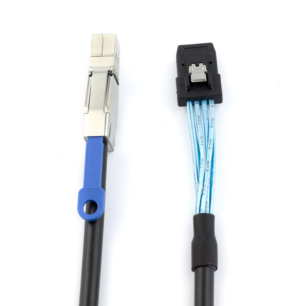 AoQhir Mini SAS HD SFF-8644 with IC to SFF-8087 Server Stacking Cable – 12Gbps High Speed 28AWG 10 Ohm Data Cable, Black (1M) 3