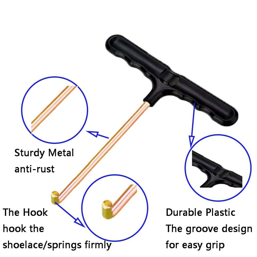 Wmzjnljy 4pcs Skate Lace Tightener Shoe Lace Tightner Shoe Lace Puller Ice Roller Skate Tool Stainless Steel Hockey Sports Skate Key Tool for Trampoline Spring Pull Tool Kit(J01-4) 4