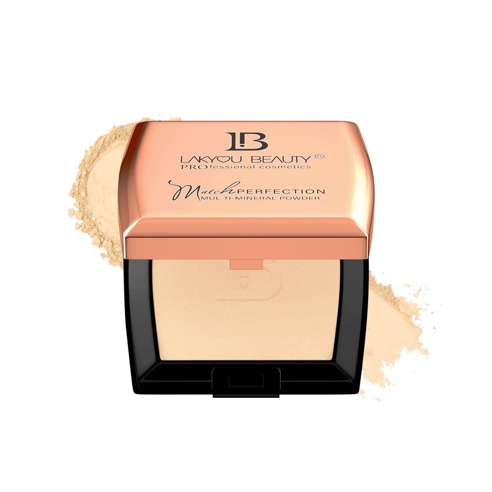 LAKYOU BEAUTY Match Perfect Compact Powder Shade -02(Soft Ivory) - 26gm | Seamless Matte Finish For Lasting Perfection 1