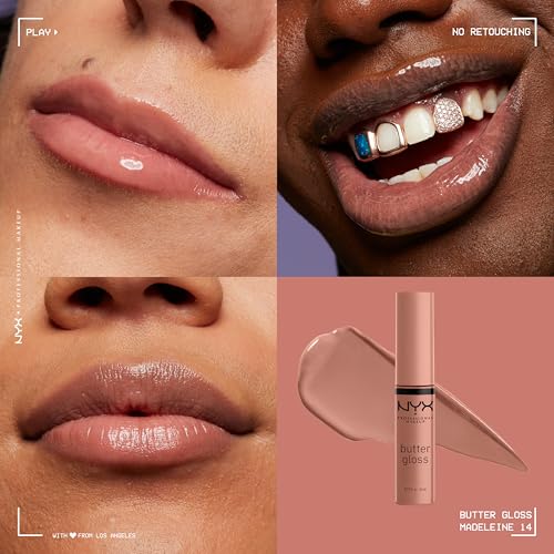 Nyx Professional Makeup Butter Lip Gloss, Sheer Finish - Madeleine, 8ml 3