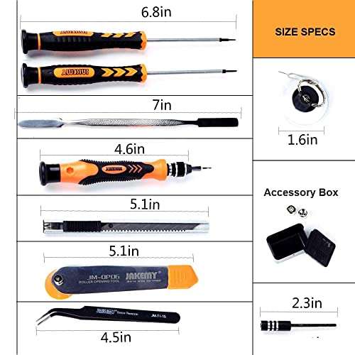 Famous Quality New Professional Precision Screwdriver Set Toolkit, Magnetic Replaceable Bits Repair Kit With Case For Mobile, Laptop, PC, Computer, Tablet Electronics (Black,Arc-23) 3