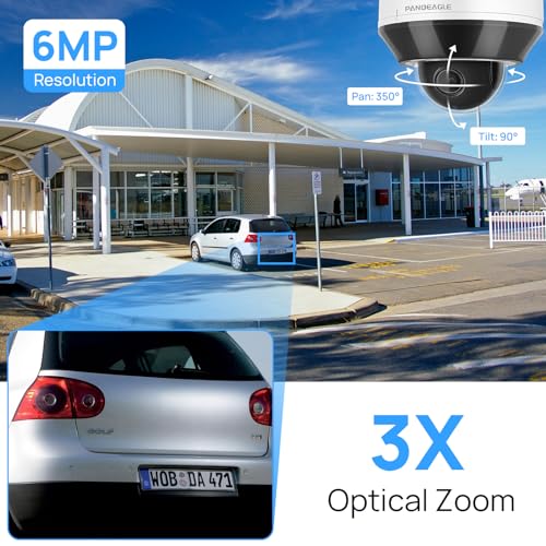 5MP PTZ Outdoor PoE IP Camera Speed Dome with Auto Tracking,Pan Tilt 18x Optical Zoom,AI Human/Vehicle Detection,165ft Night Vision,Two-Way Audio,H.265+,IP66,Compatible for Hikvision 3