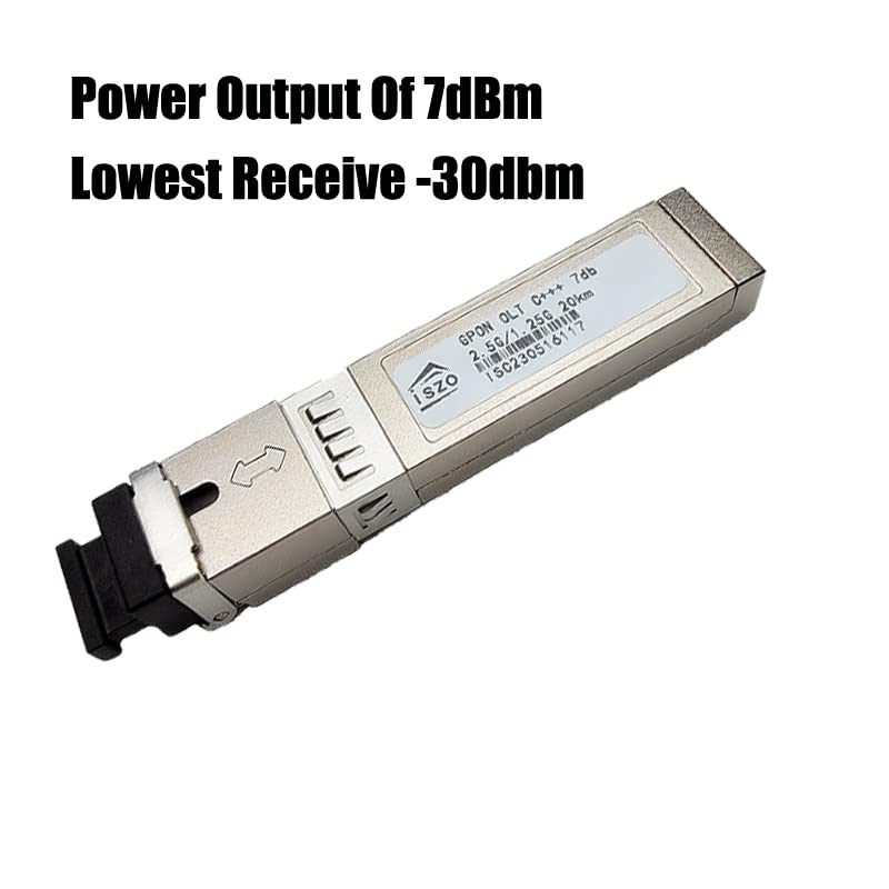 iszo GPON OLT C+++,High Power 7dB+,SC Port,2.5G/1.25G 1490TX/1310RX,SMF PON Module,DDM,for ZTE FIBERHOME BDCOM and More GPON OLT (4) 6