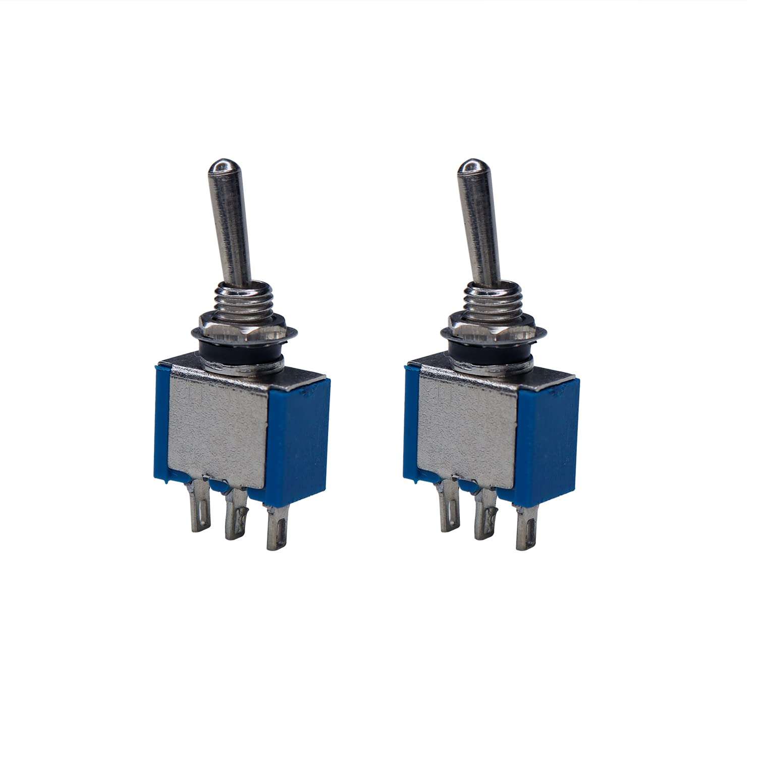 Electronic Spices 10pcs SPDT Mini Toggle Switch 3-Pin 2 Position ON/ON Miniature Toggle Switch 6A 125V AC 5
